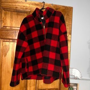 Red checkered Sherpa jacket